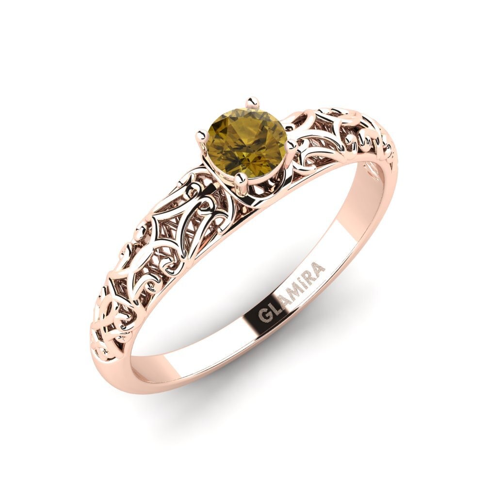 Brown Zircon Engagement Ring Alfreda