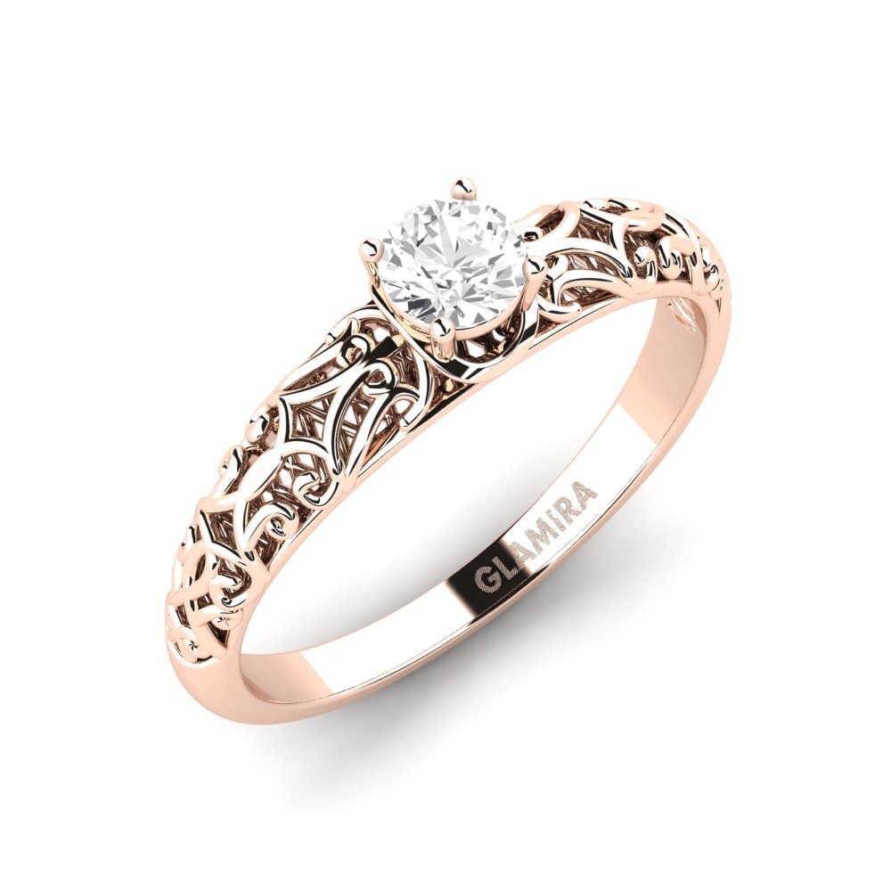 Saphir Blanc Bague de fiançailles Alfreda