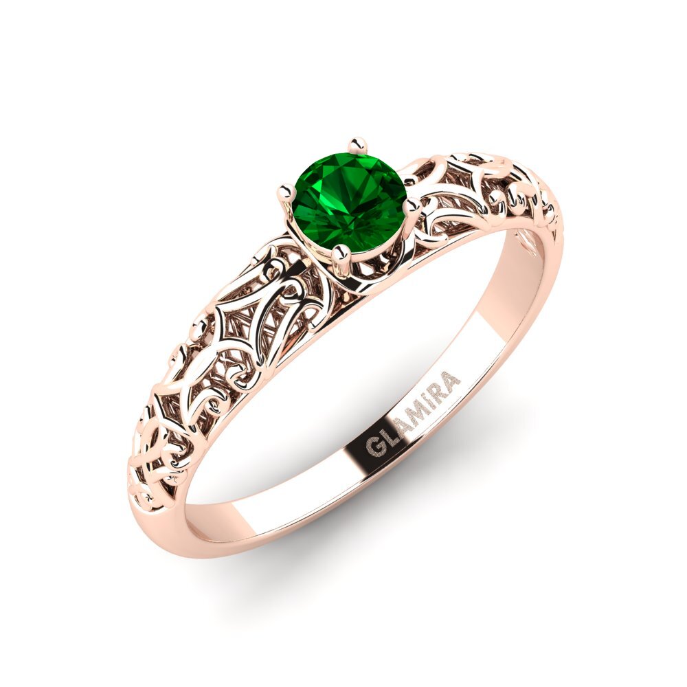 Green Zirconia Engagement Ring Alfreda