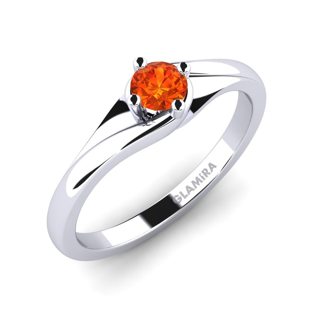 Saphir orange Bague de fiançailles Alfrida 0.16 crt