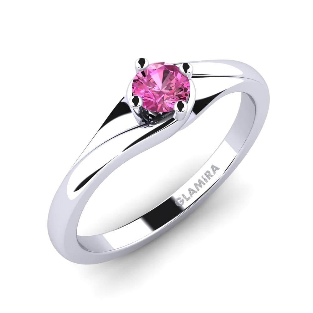 Topaze Rose Bague de fiançailles Alfrida