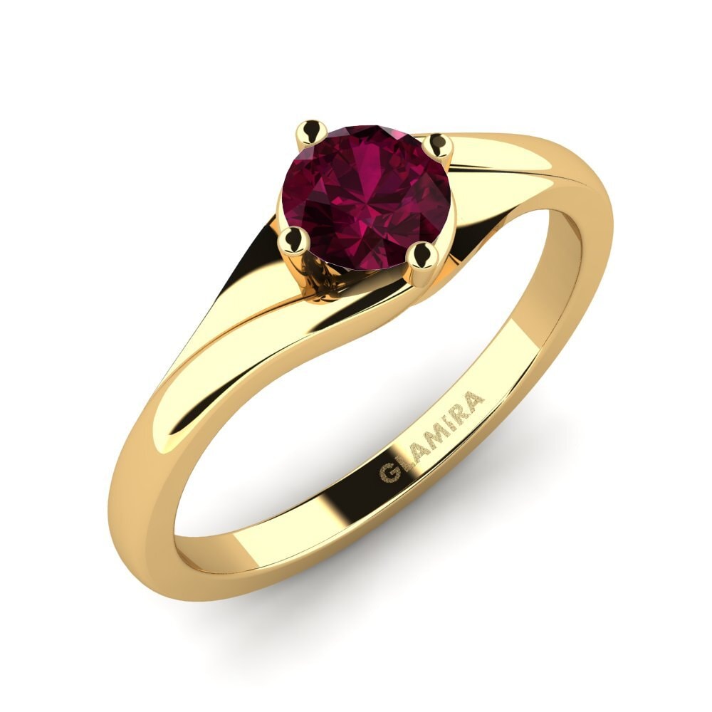 Vàng 9K Đá Rhodolite Nhẫn đính hôn Alfrida 0.5 crt