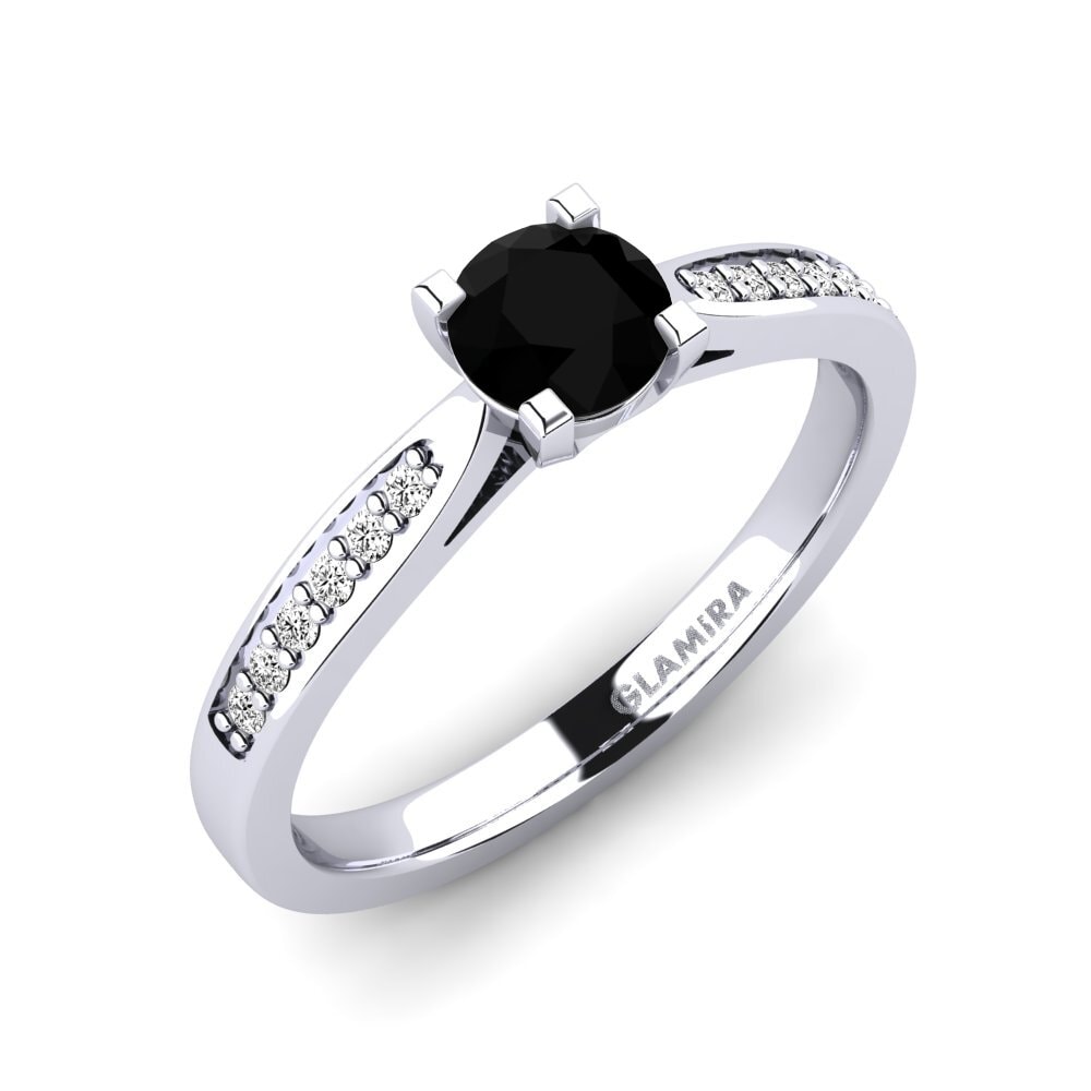 Black Onyx Engagement Ring Alina