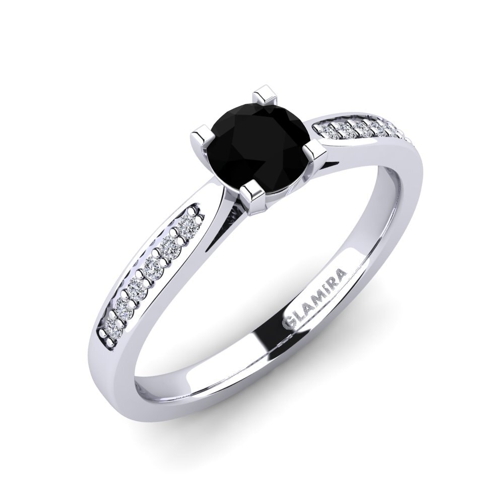 Black Diamond Engagement Ring Alina