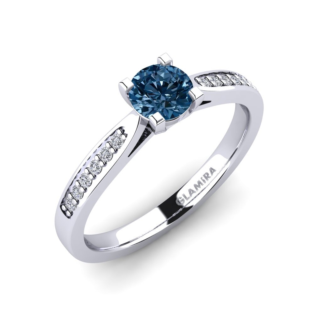 Blue Diamond Engagement Ring Alina