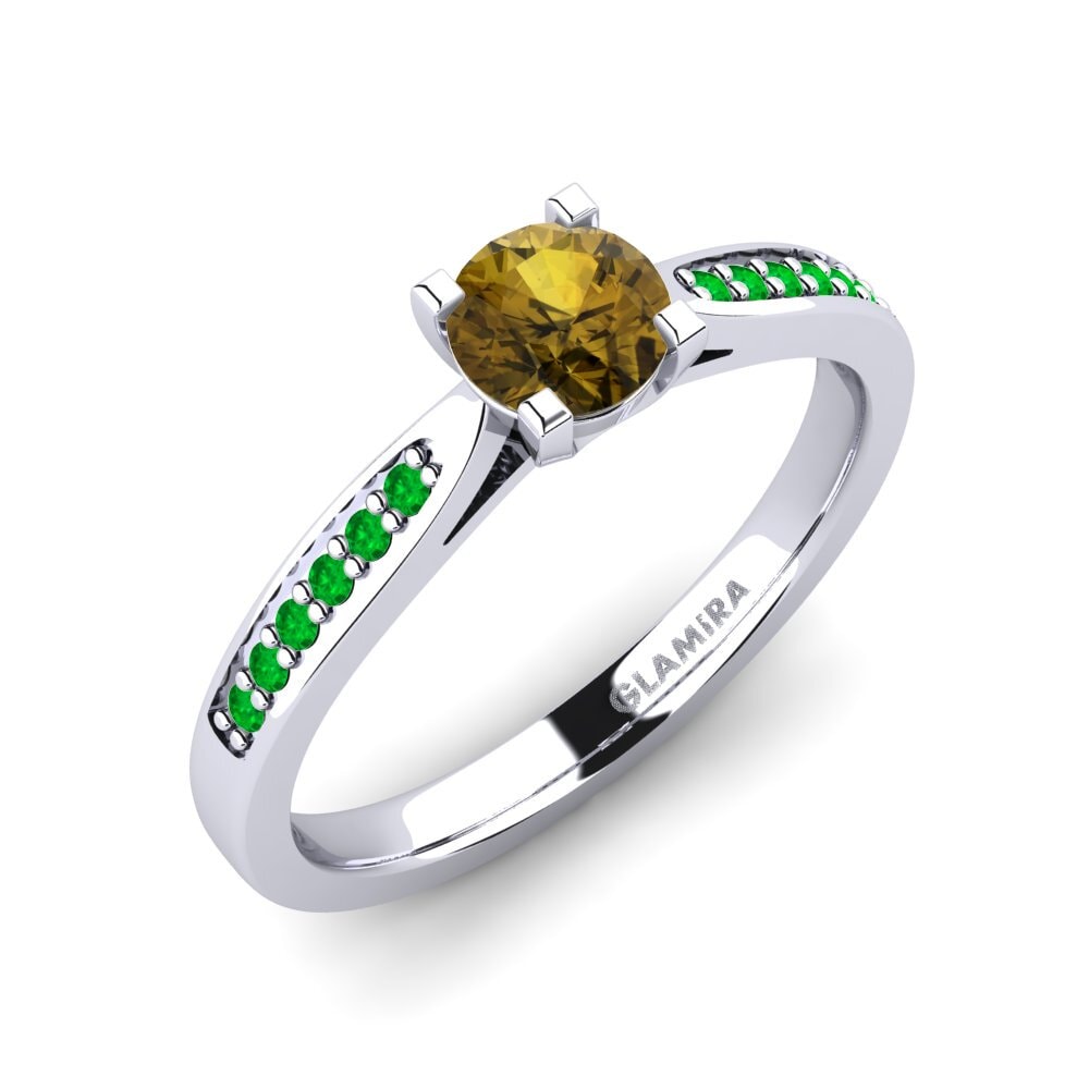 Brown Zircon Engagement Ring Alina