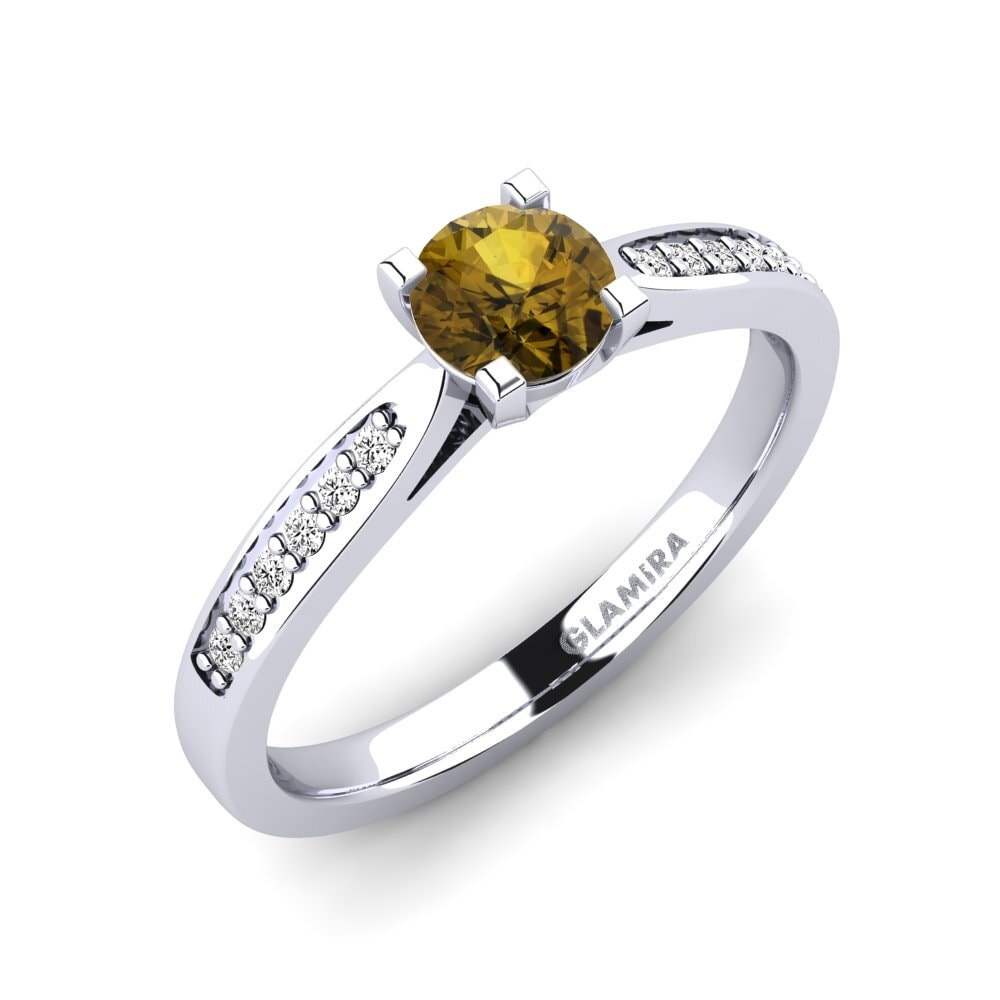 Brown Zircon Engagement Ring Alina