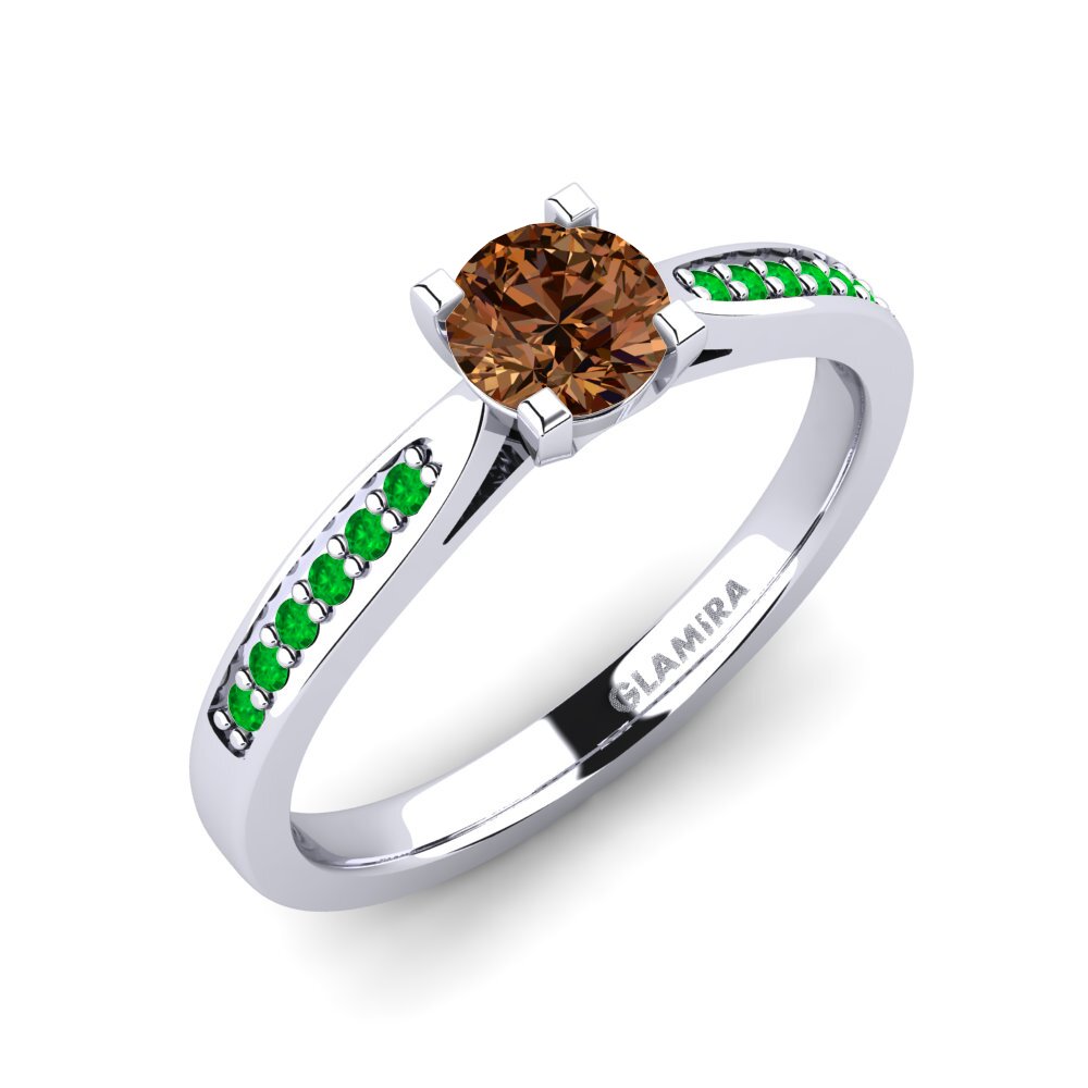 Diamante Marrón Anillo de compromiso Alina
