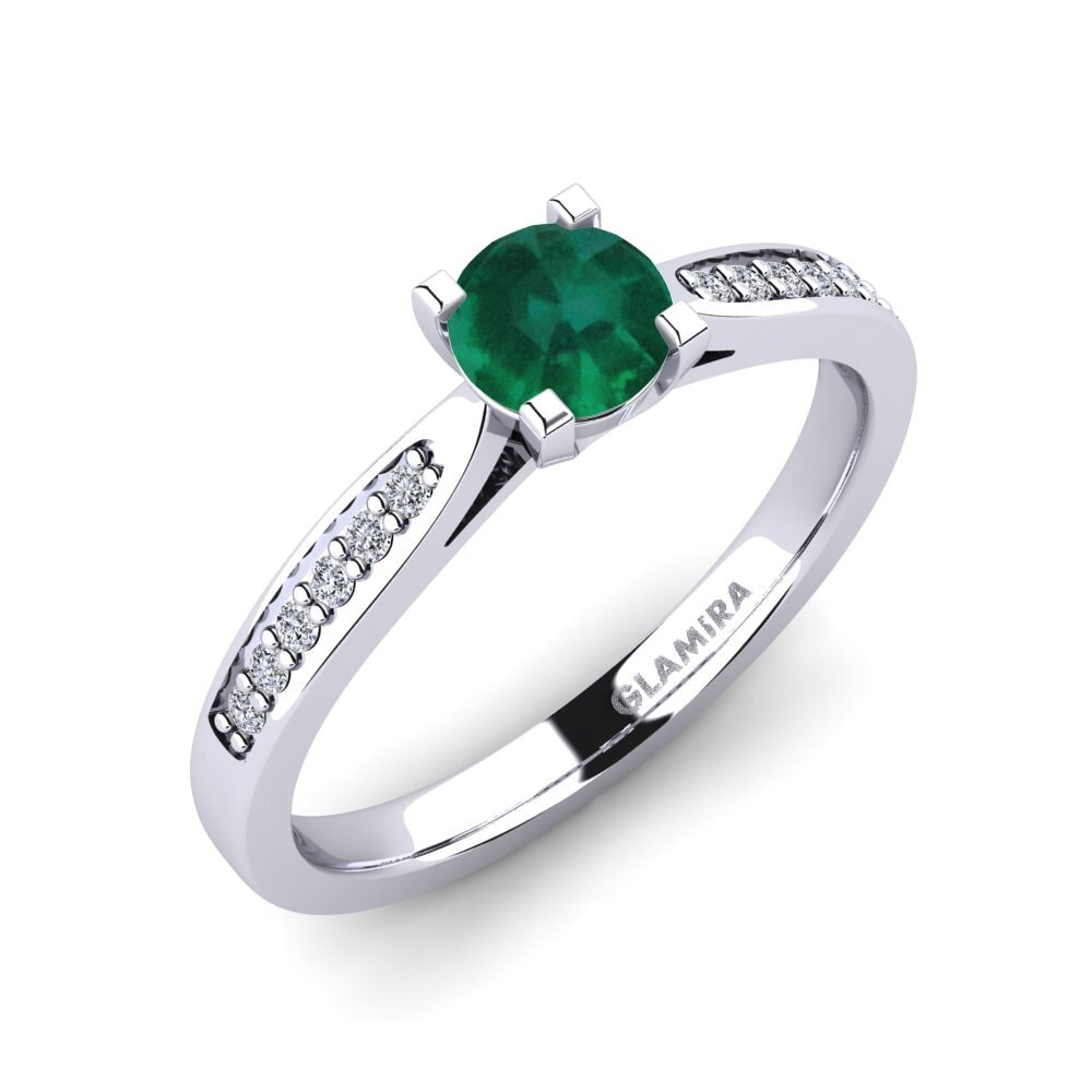 Emerald Engagement Ring Alina