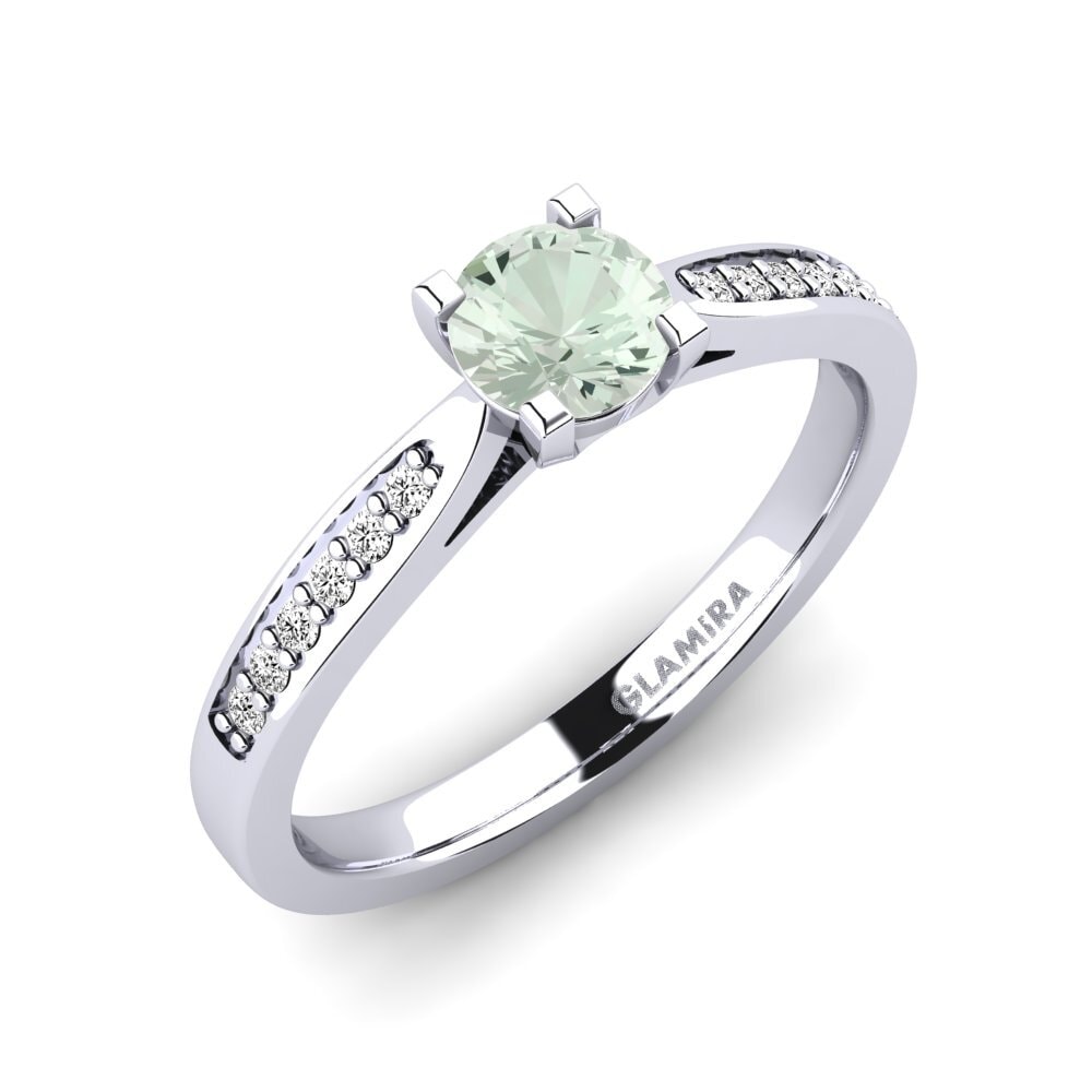 Green Amethyst Engagement Ring Alina