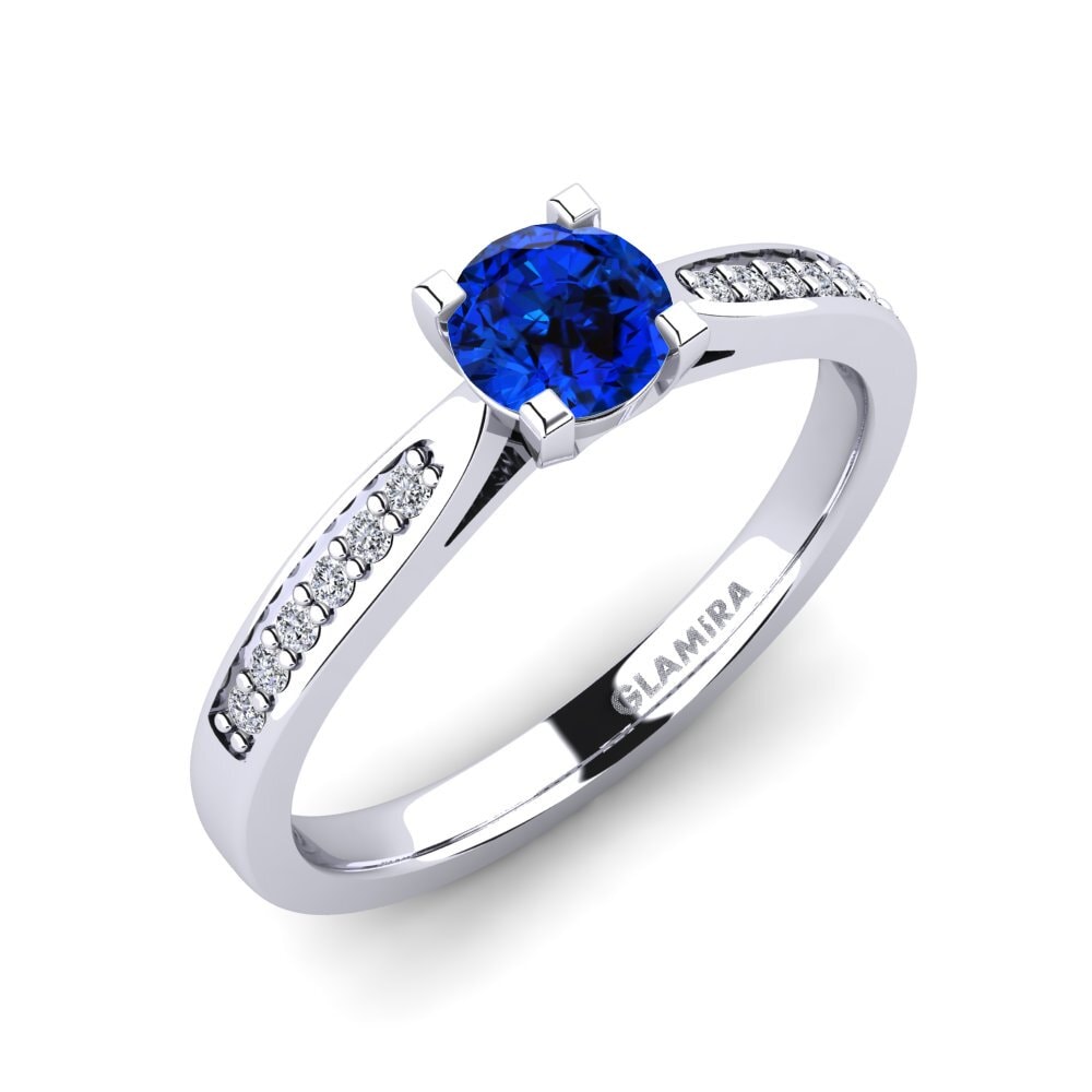Sapphire (Lab Created) Engagement Ring Alina