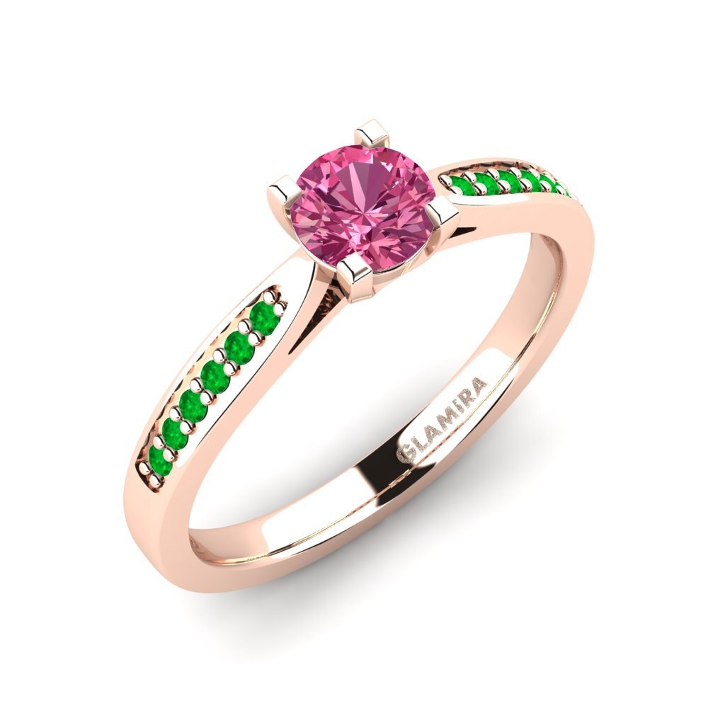 18k Oro Rosa Anillo de compromiso Alina