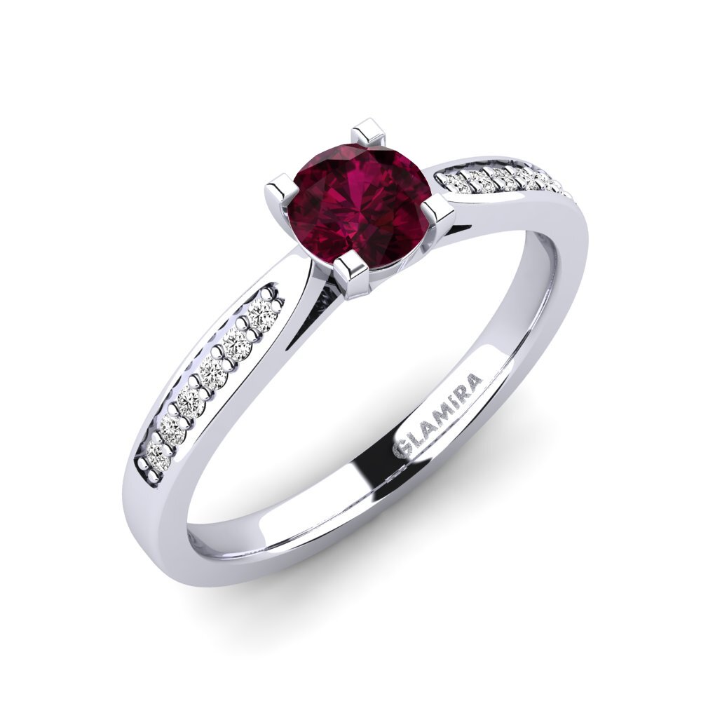 Rhodolite Garnet Engagement Ring Alina