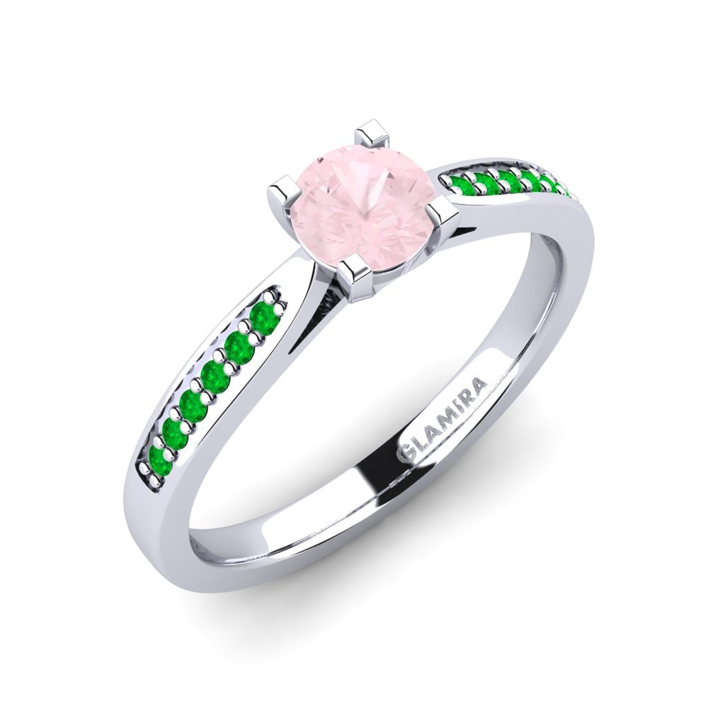 Rose Quartz Engagement Ring Alina