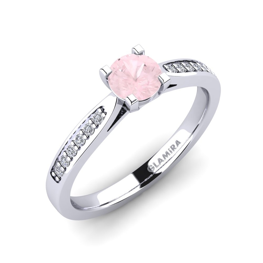 Rose Quartz Engagement Ring Alina