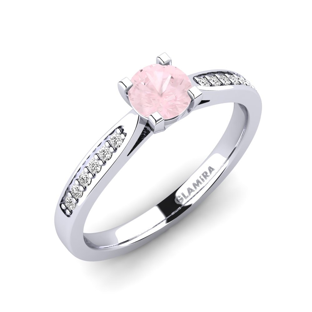 Rose Quartz Engagement Ring Alina