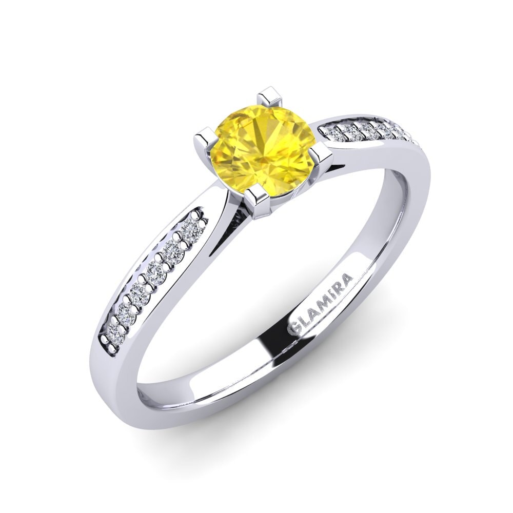 Yellow Sapphire Engagement Ring Alina
