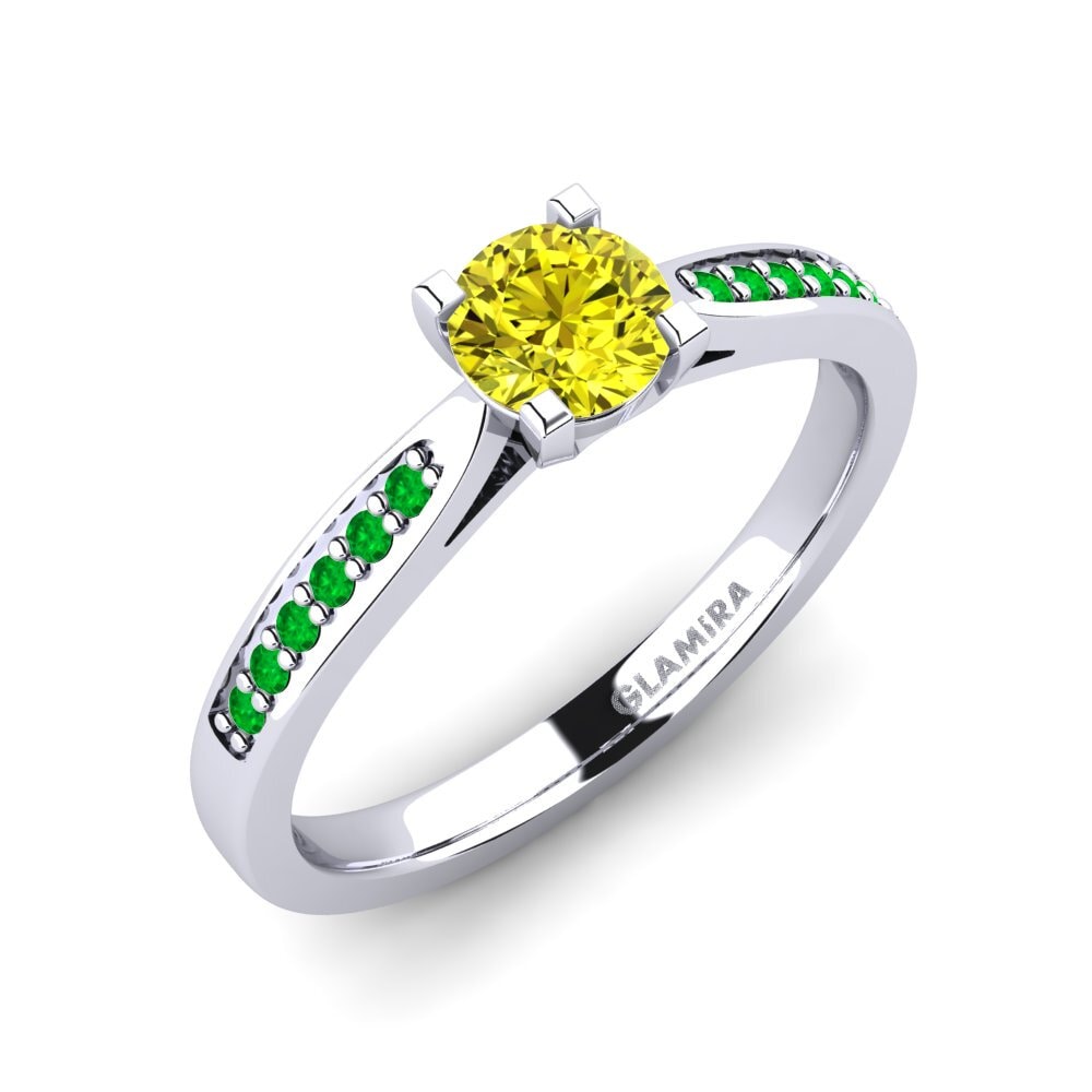 Diamante Amarillo Anillo de compromiso Alina