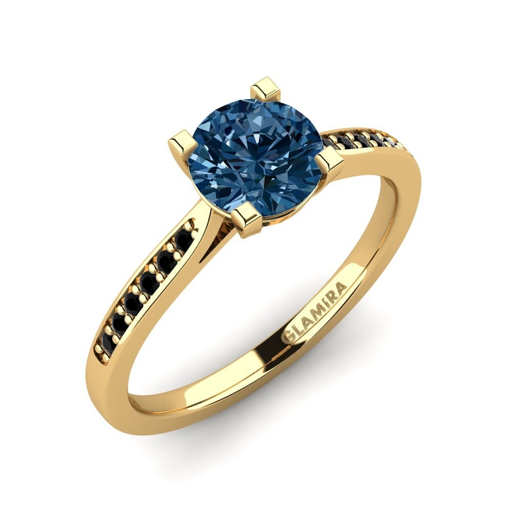 18k Oro Amarillo Anillo de compromiso Alina 1.0crt