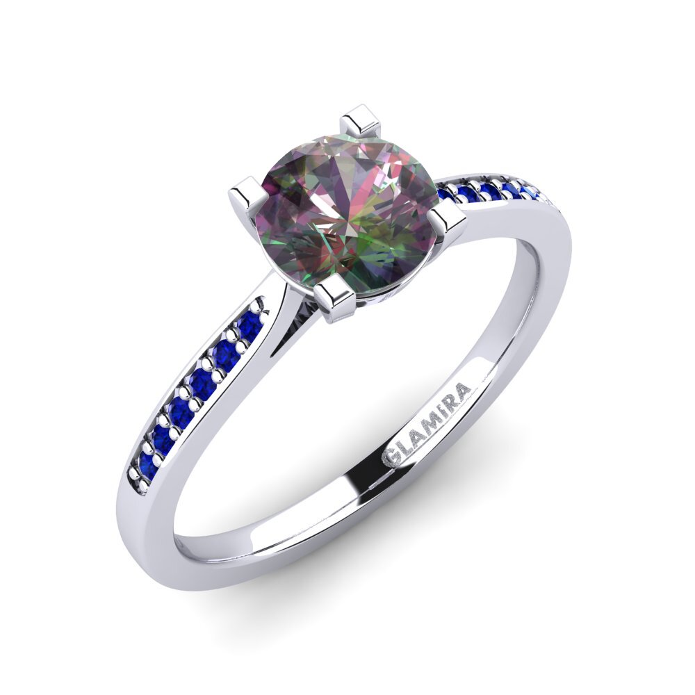 Topacio Místico Anillo de compromiso Alina 1.0crt