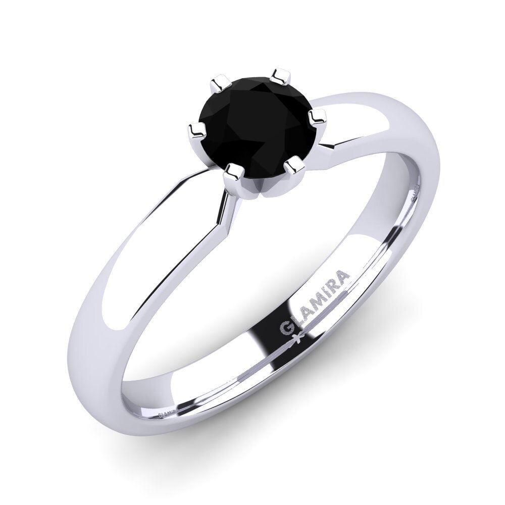 Black Onyx Engagement Ring Amanda 0.5crt