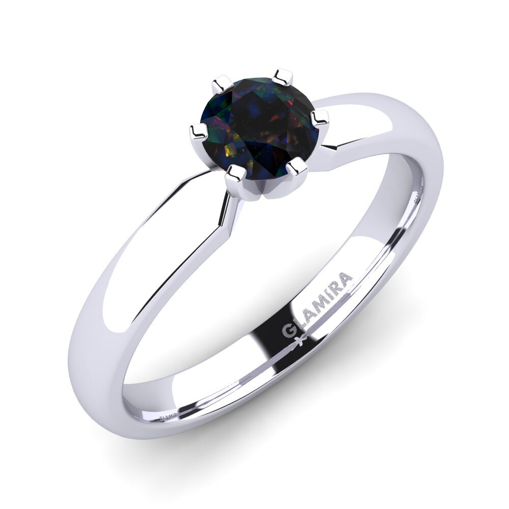 Black Opal Engagement Ring Amanda 0.5crt