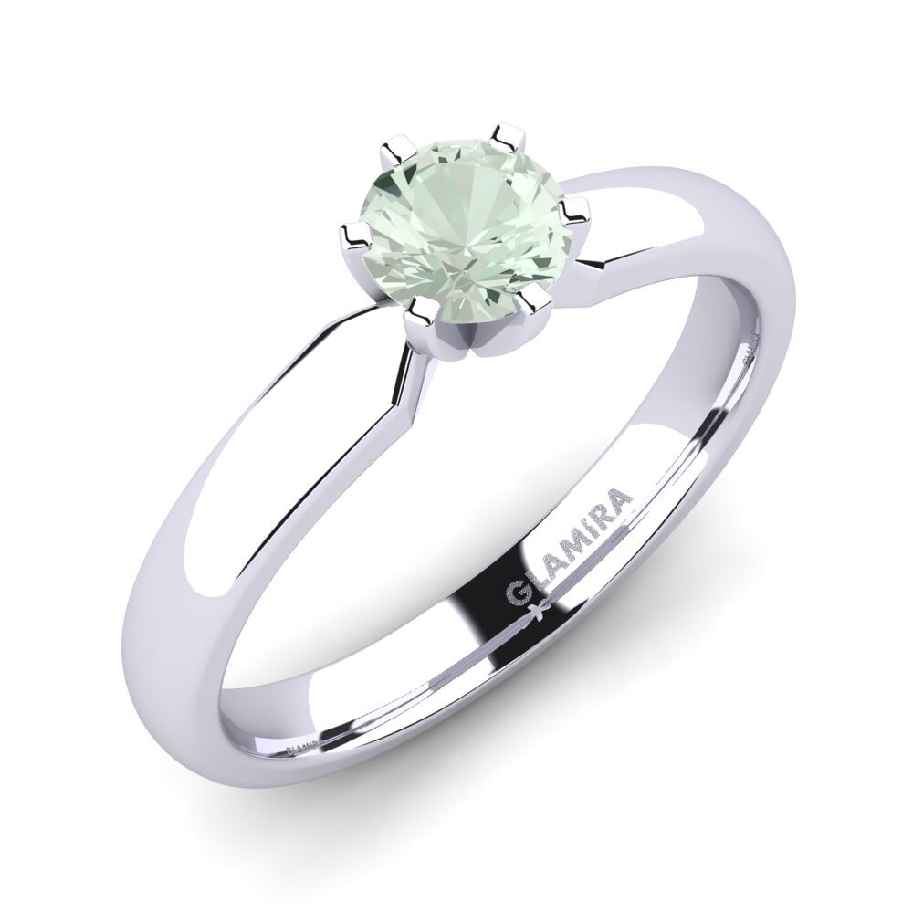 Green Amethyst Engagement Ring Amanda 0.5crt