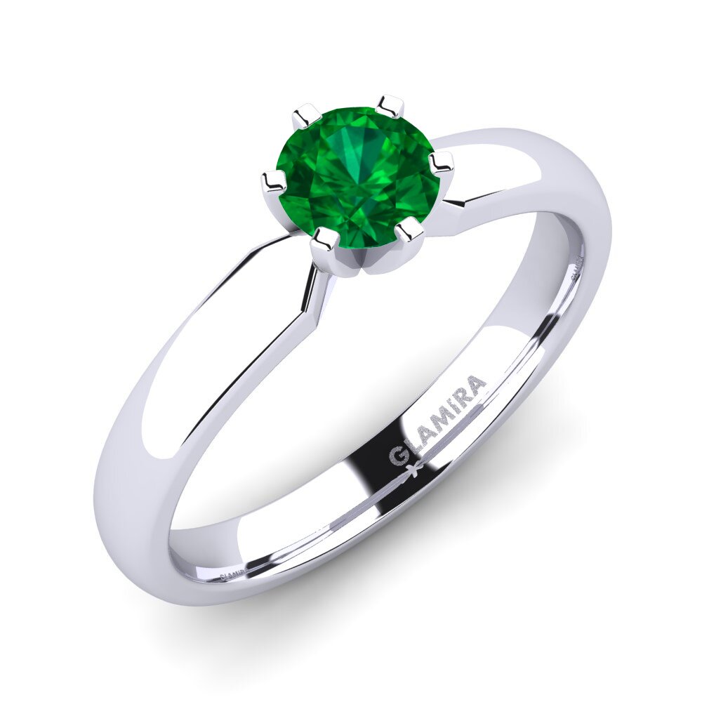 Emerald (Lab Created) Engagement Ring Amanda 0.5crt
