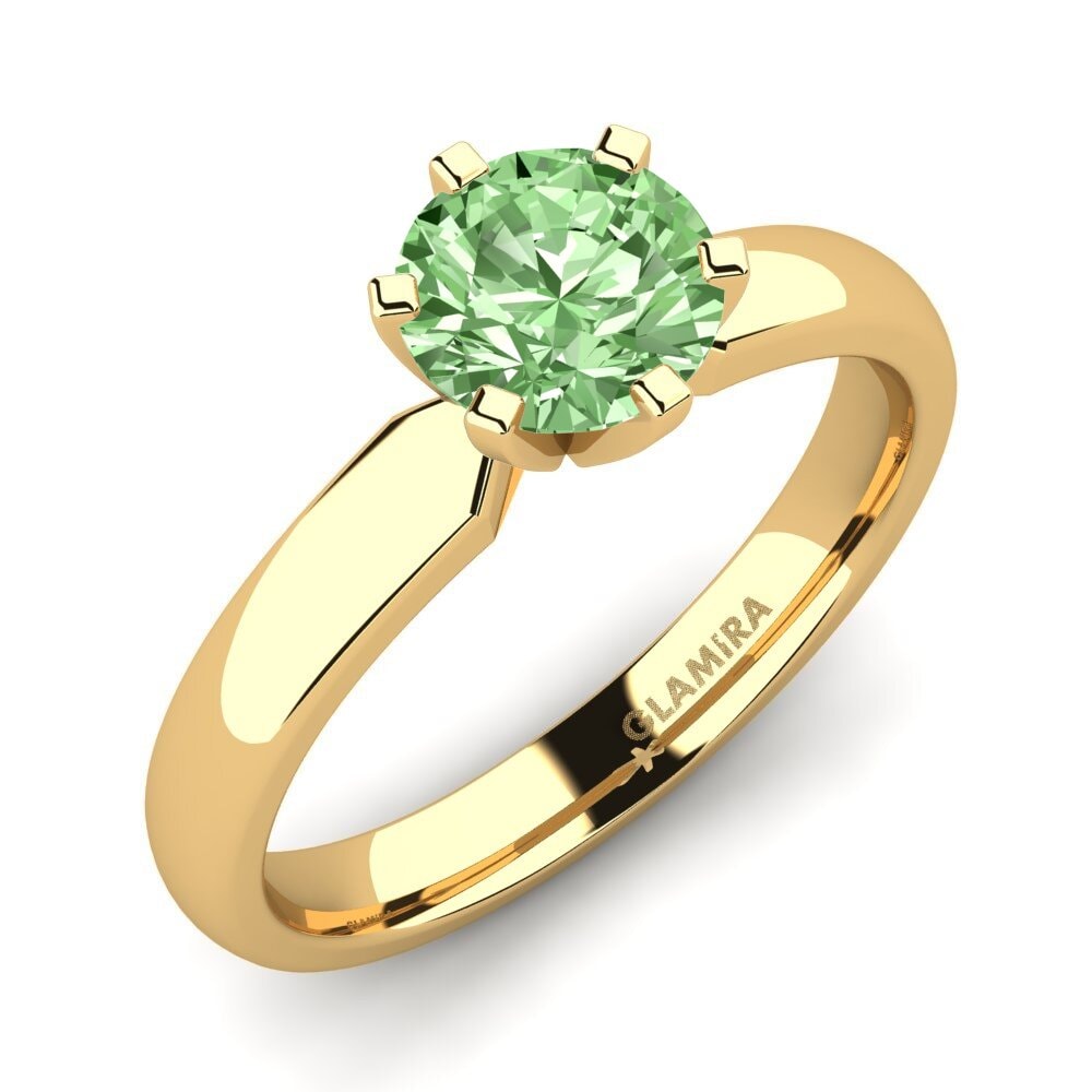 18k Oro Amarillo Anillo de compromiso Amanda 1.0crt
