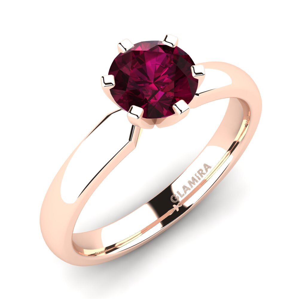 14ct Rose Gold Rhodolite Garnet Engagement Ring Amanda 1.0crt