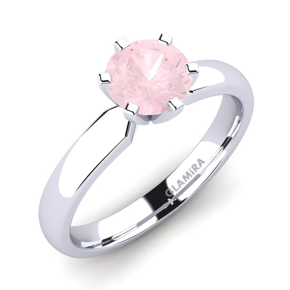 Rose Quartz Engagement Ring Amanda 1.0crt