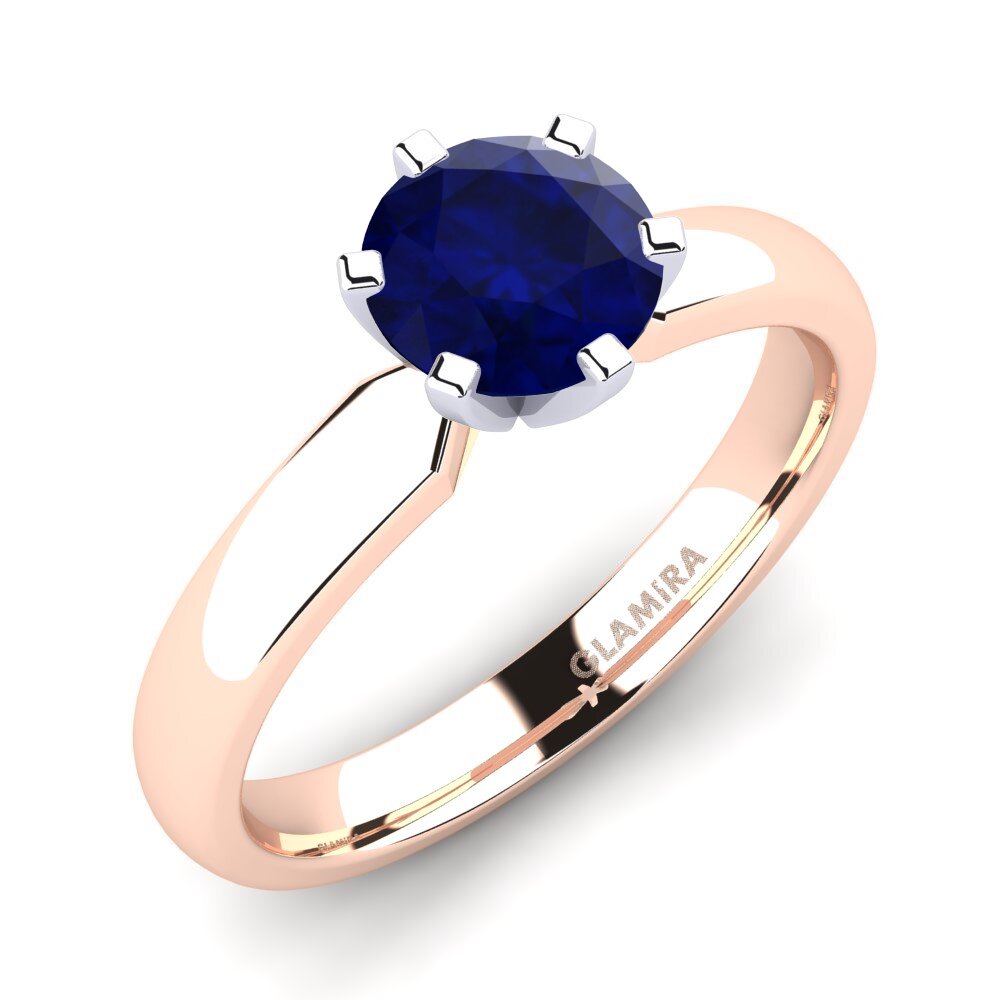 14ct Rose / White Gold Sapphire Engagement Ring Amanda 1.0crt