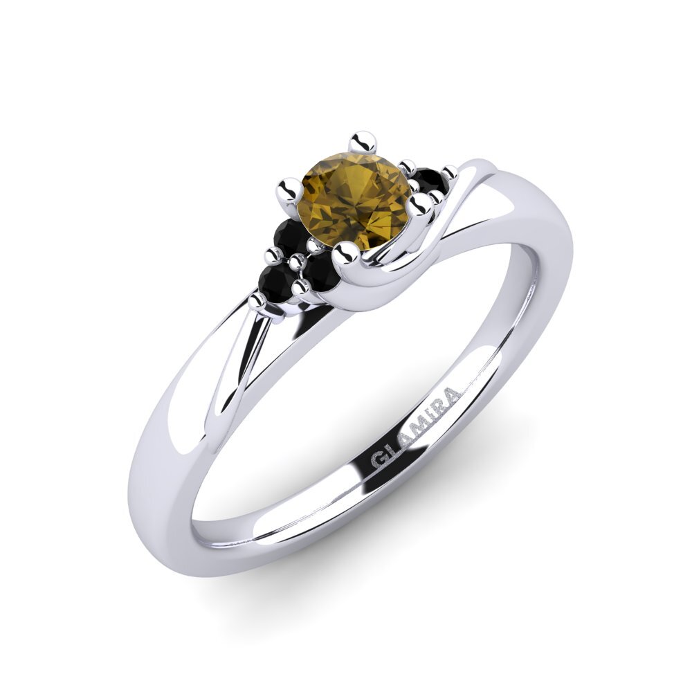 Circón Marrón Anillo de compromiso Amaya