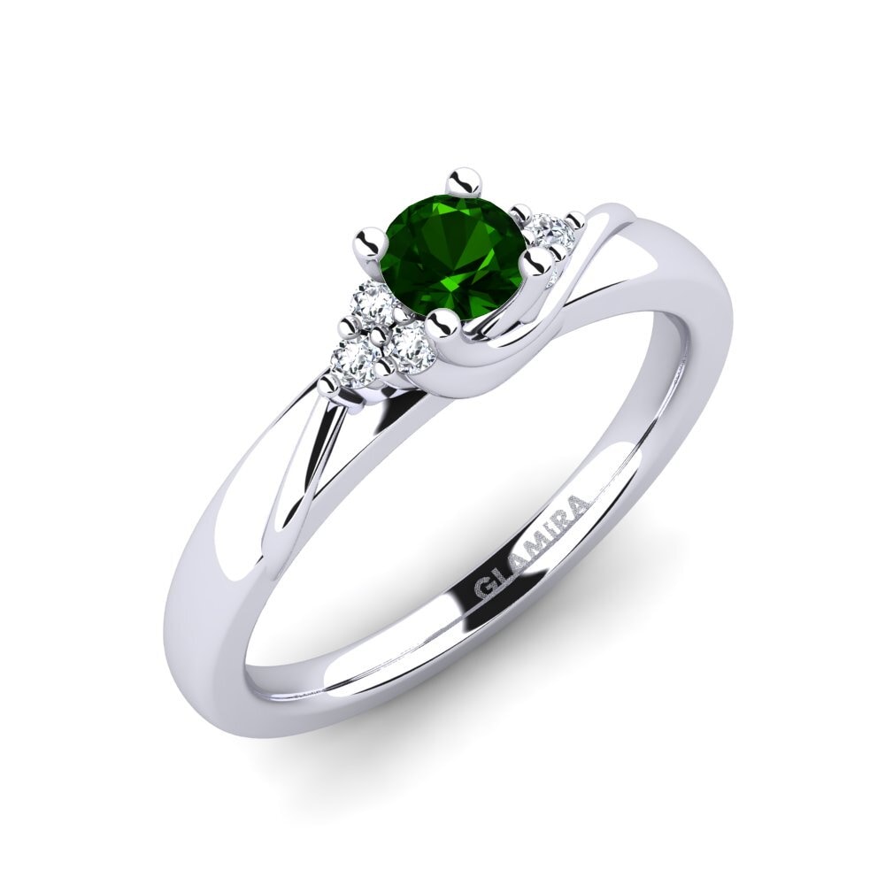 Green Tourmaline Engagement Ring Amaya