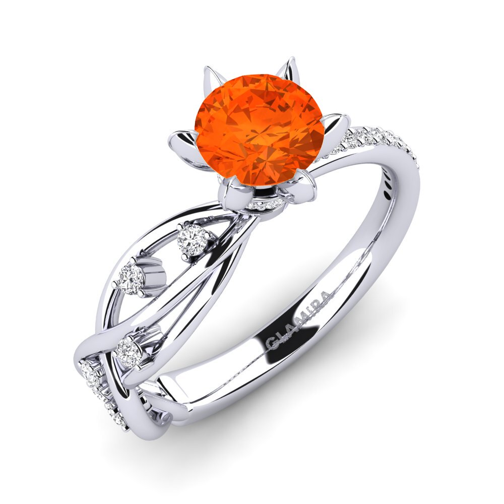 Fire Opal Engagement Ring Arla - Round