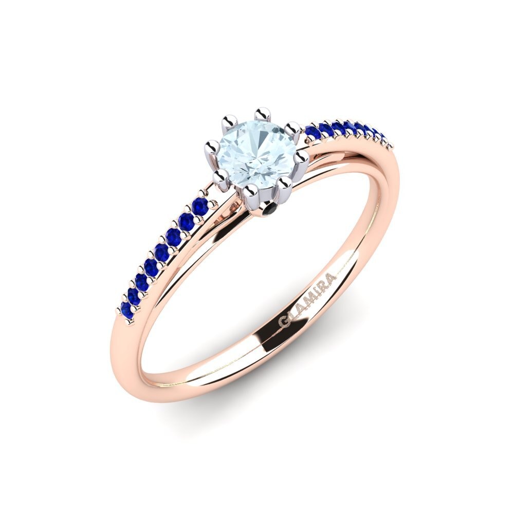 18ct Rose & White Gold Engagement Ring Atoryia