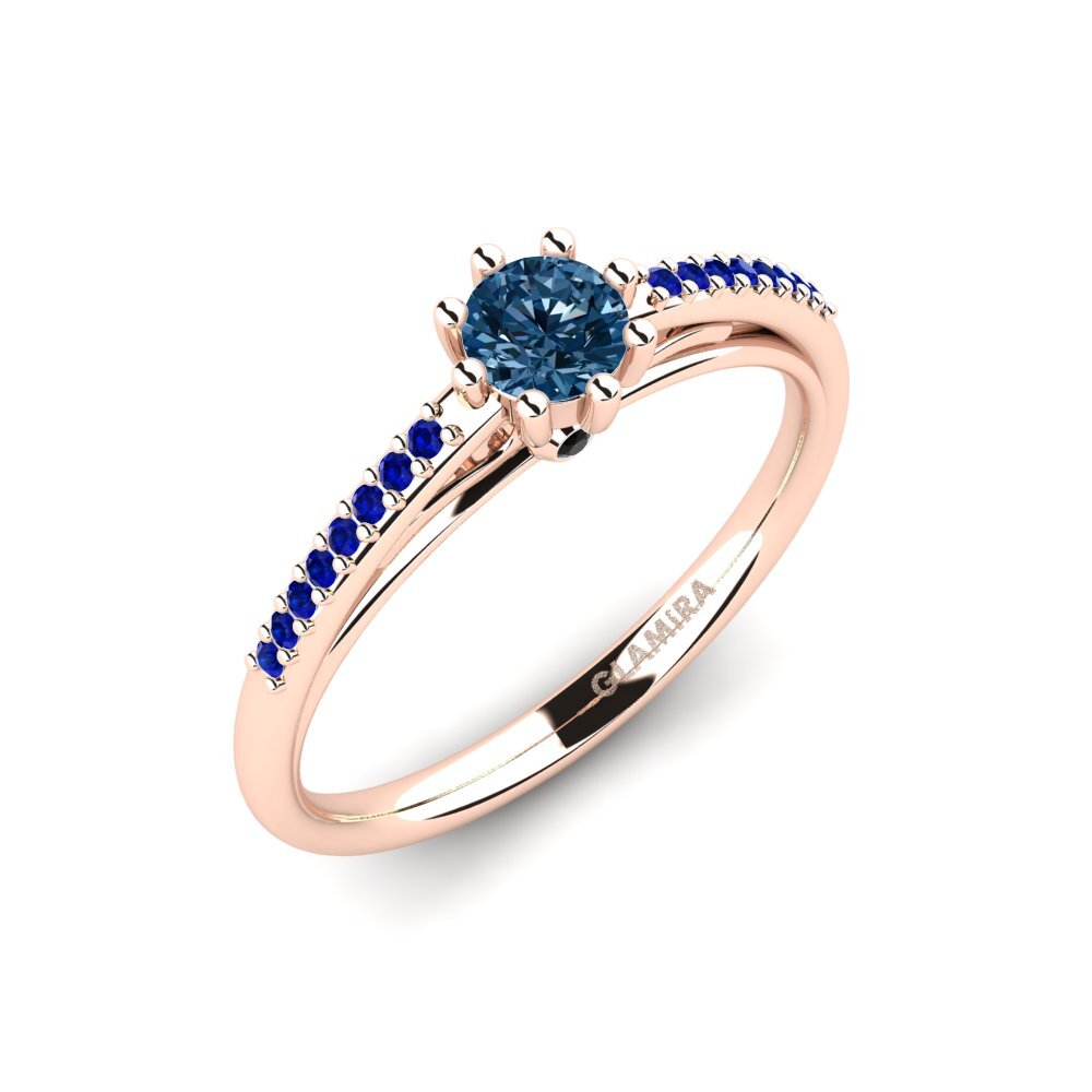 9K Rose Gold Engagement Ring Atoryia