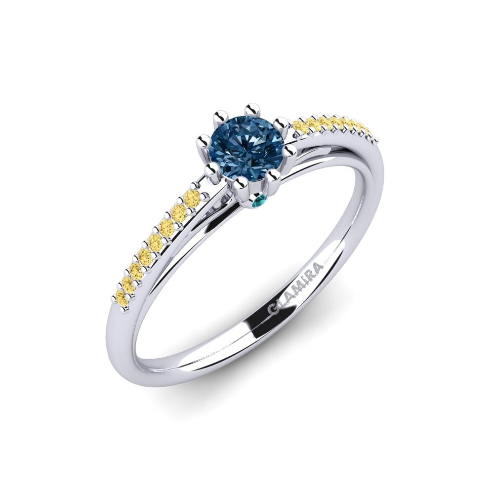 Blue Diamond Engagement Ring Atoryia