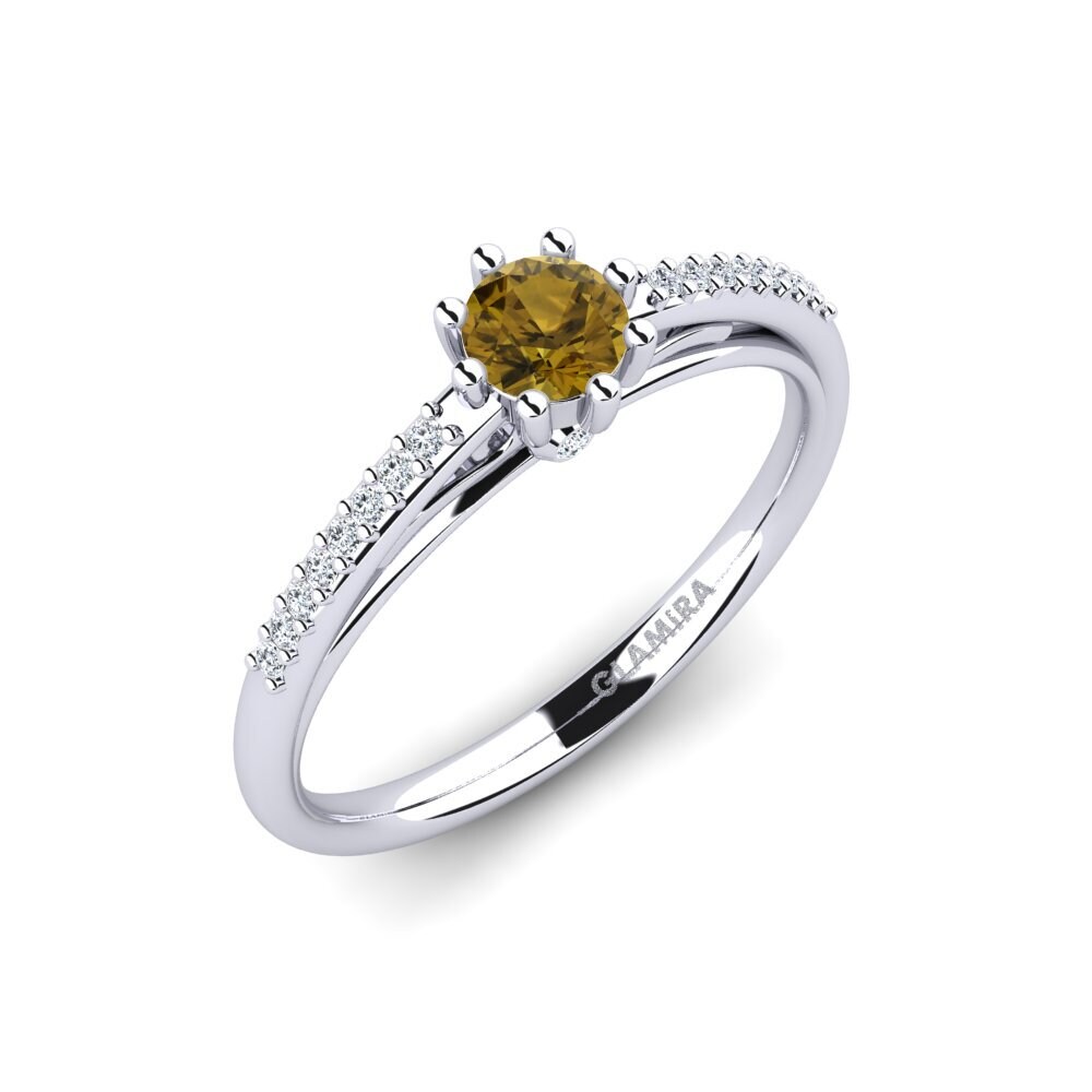 Brown Zircon Engagement Ring Atoryia