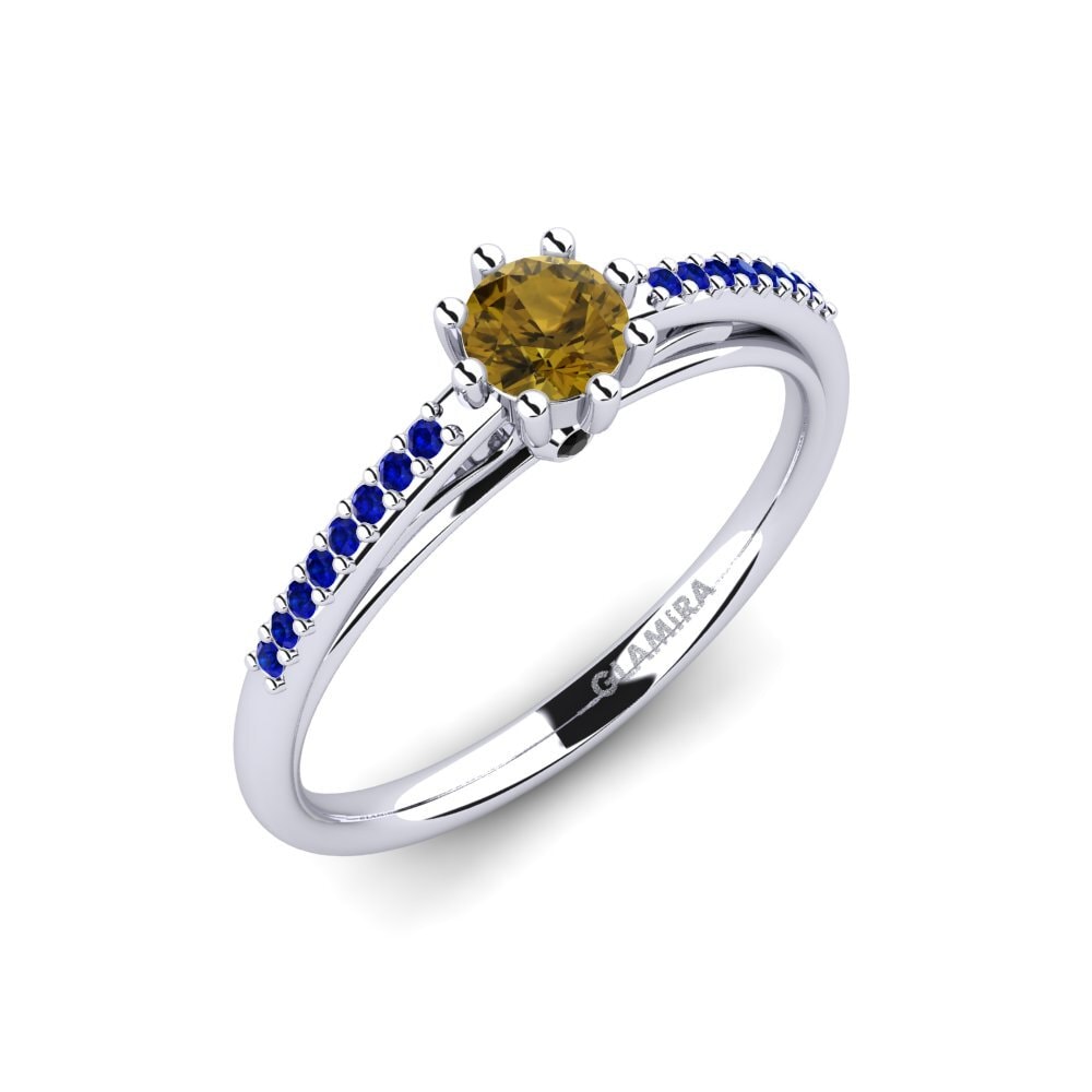 Brown Zircon Engagement Ring Atoryia
