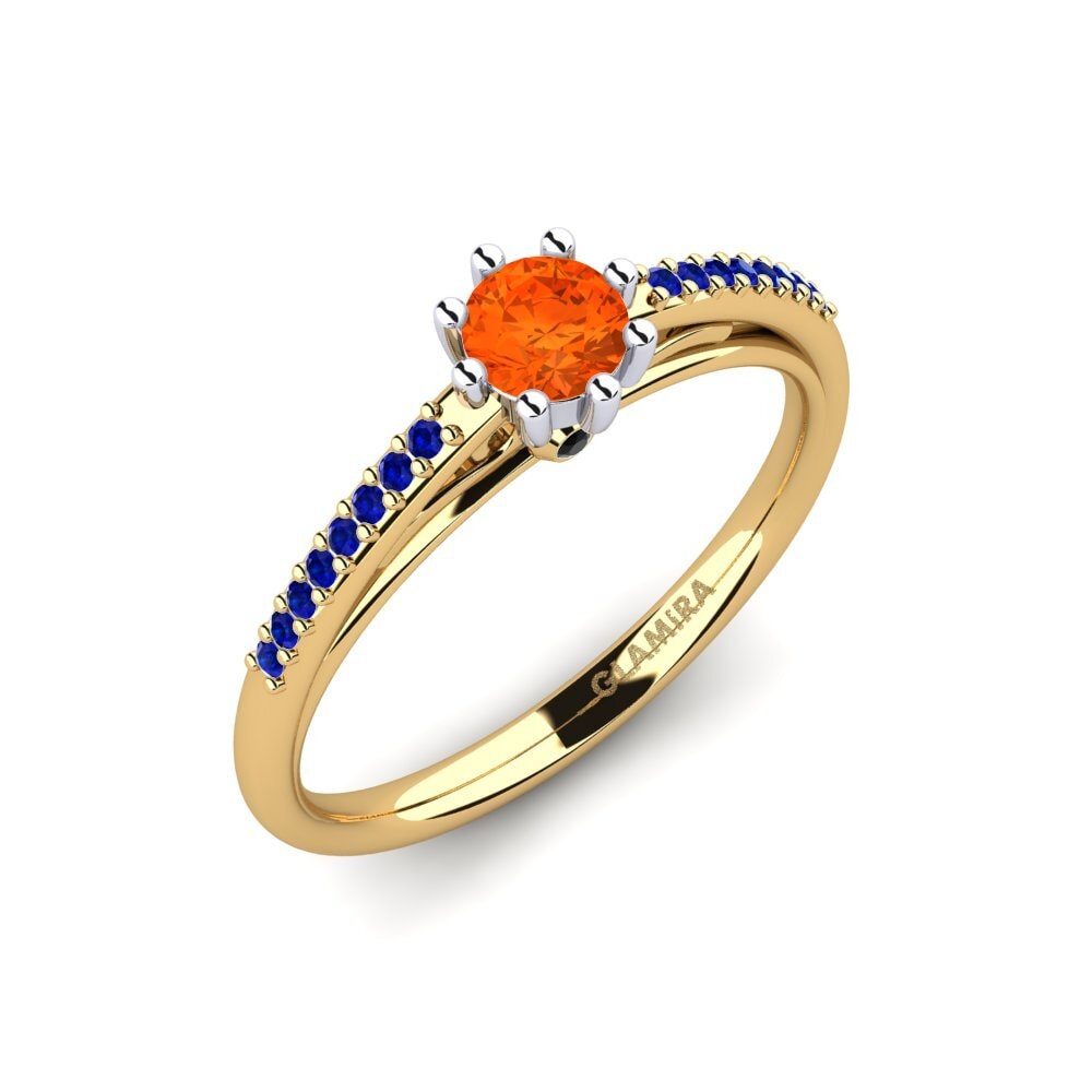 9K Yellow & White Gold Engagement Ring Atoryia
