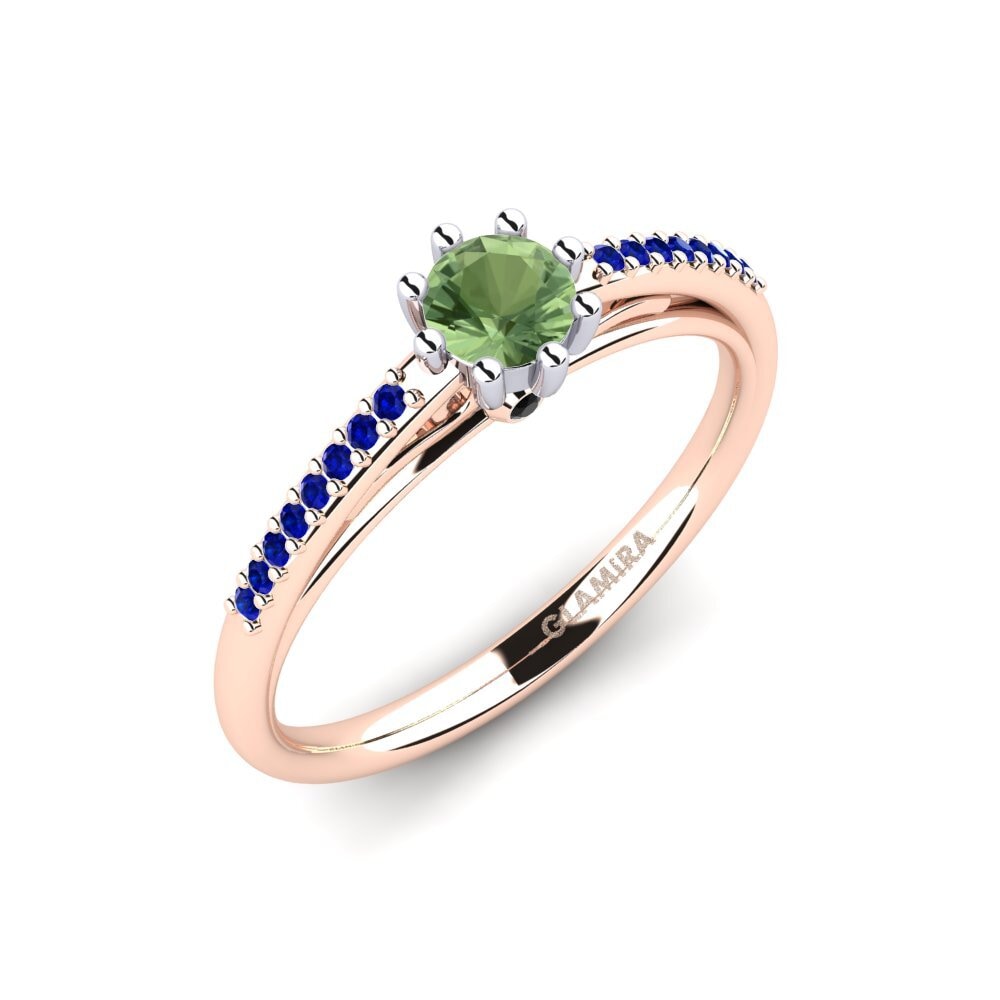 18K Rose & White Gold Engagement Ring Atoryia