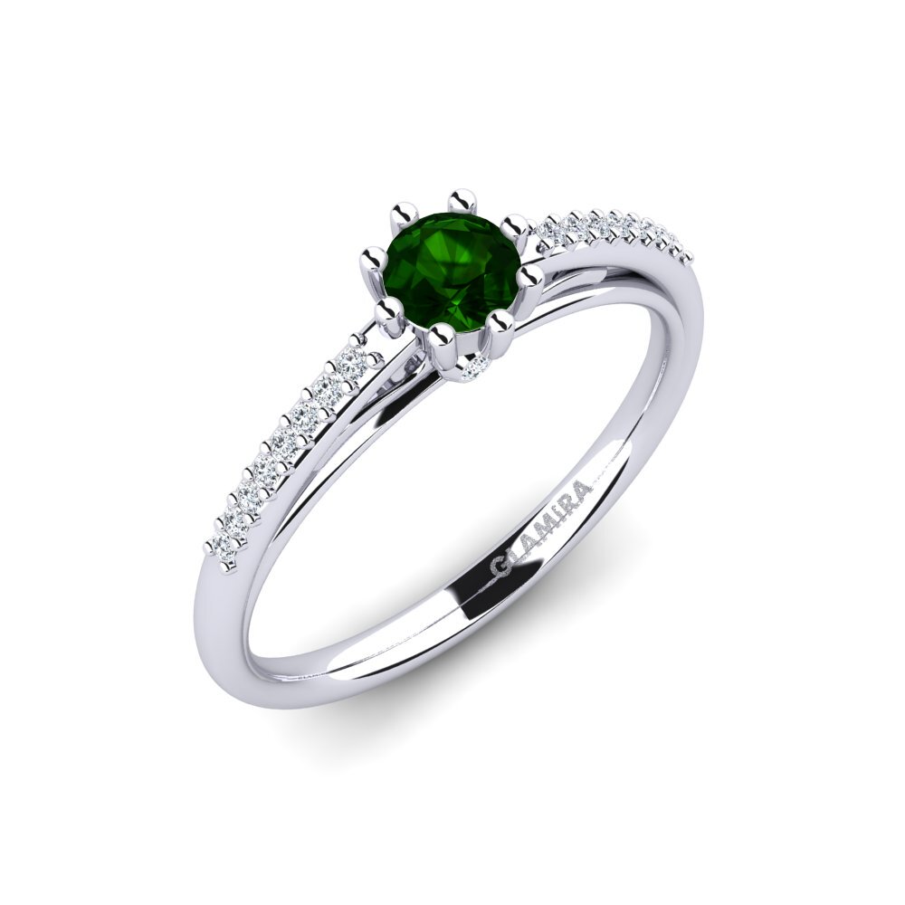 Green Tourmaline Engagement Ring Atoryia