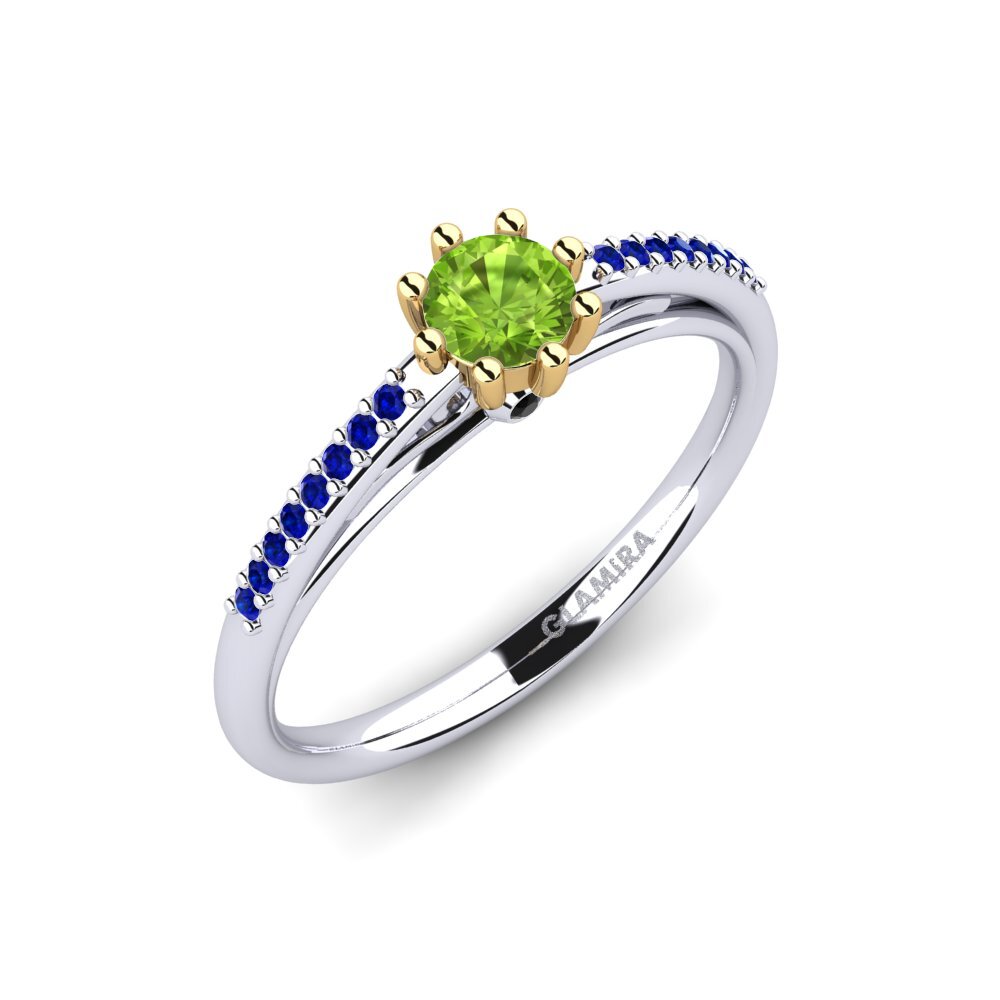 14ct White & Yellow Gold Engagement Ring Atoryia