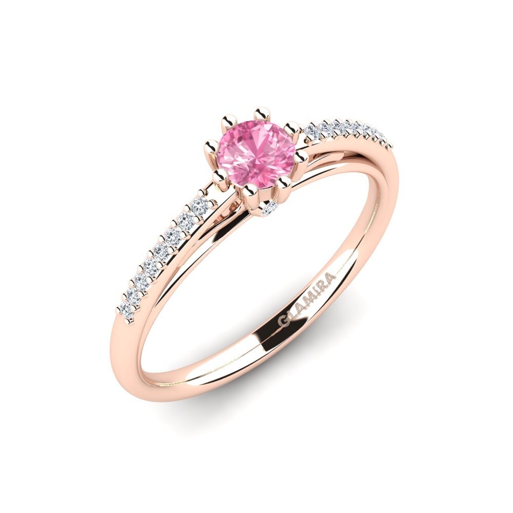 14ct Rose Gold Pink Sapphire Engagement Ring Atoryia