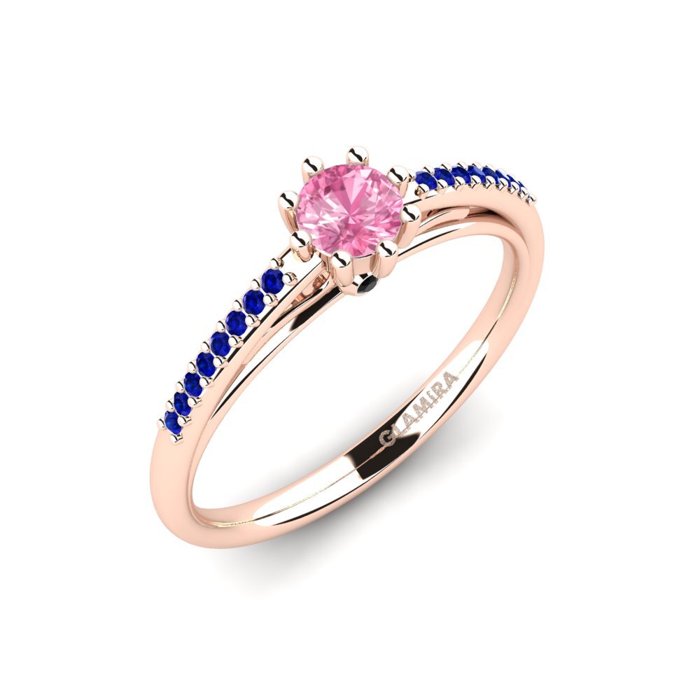 9k Oro Rosa Anillo de compromiso Atoryia