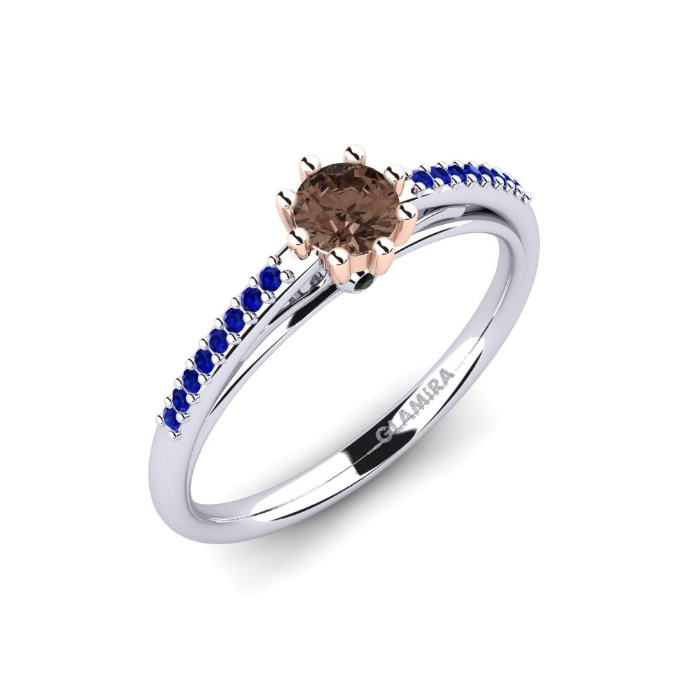 14ct White / Rose Gold Engagement Ring Atoryia