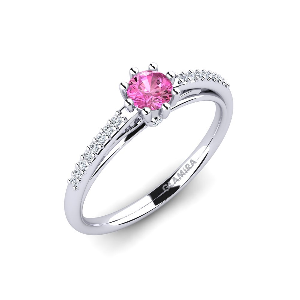 Pink Topaz Engagement Ring Atoryia