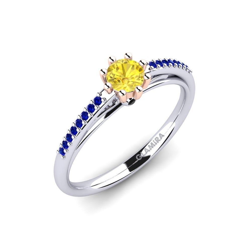 18k White & Rose Gold Engagement Ring Atoryia