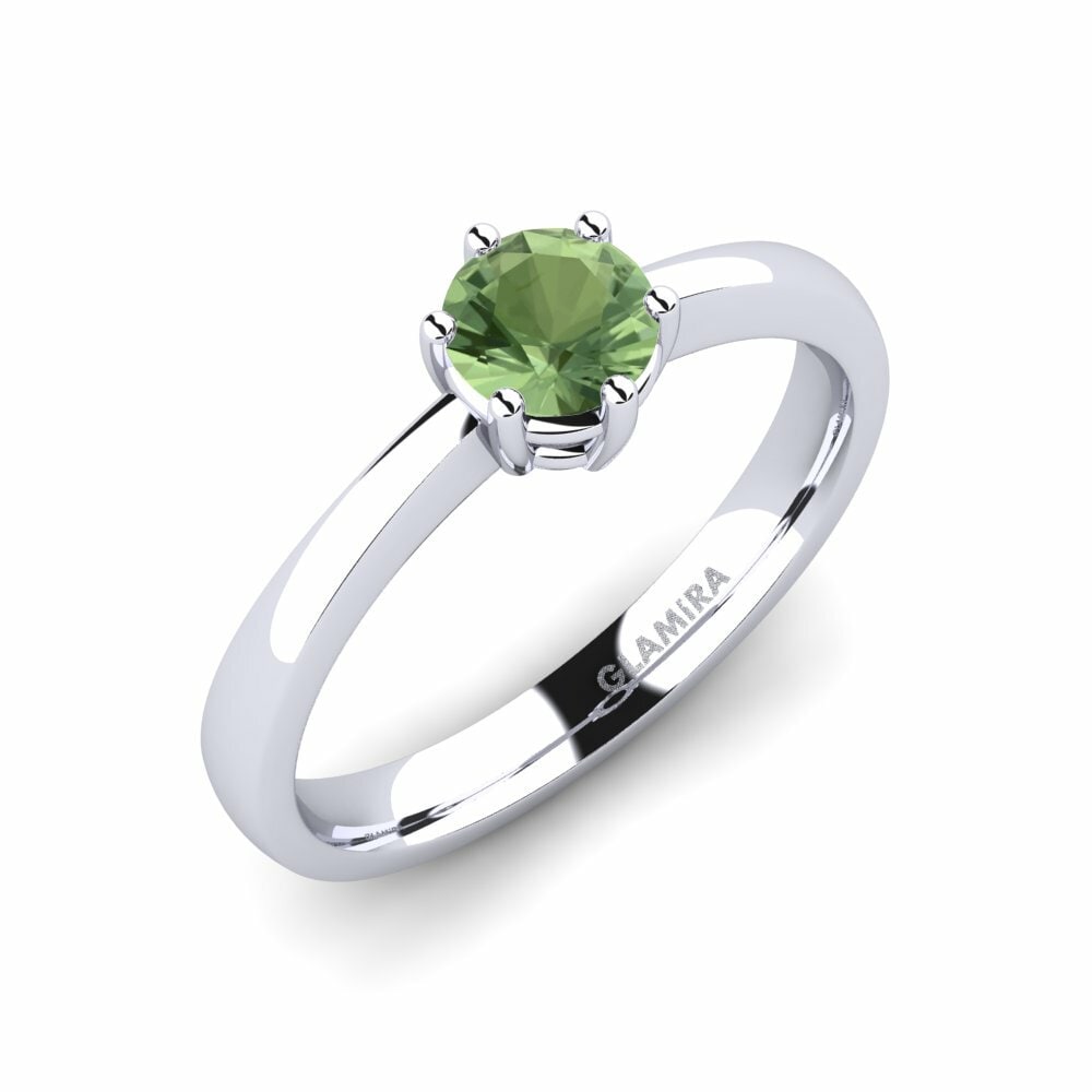 Zafiro Verde Anillo de compromiso Belva